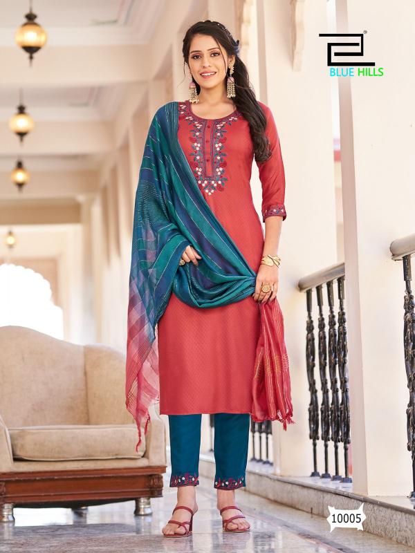 Blue Hills Skyline Vol 10 Fancy Kurti With Bottom Dupatta Collection